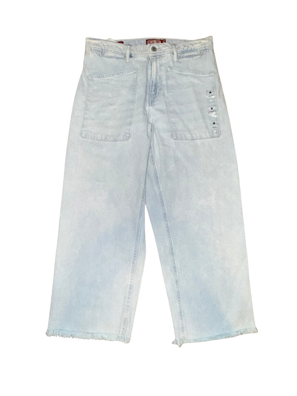 NWOT Lucky Brand High Rise Wide Leg Patch Pocket Denim Jeans Light Wash 12/31
